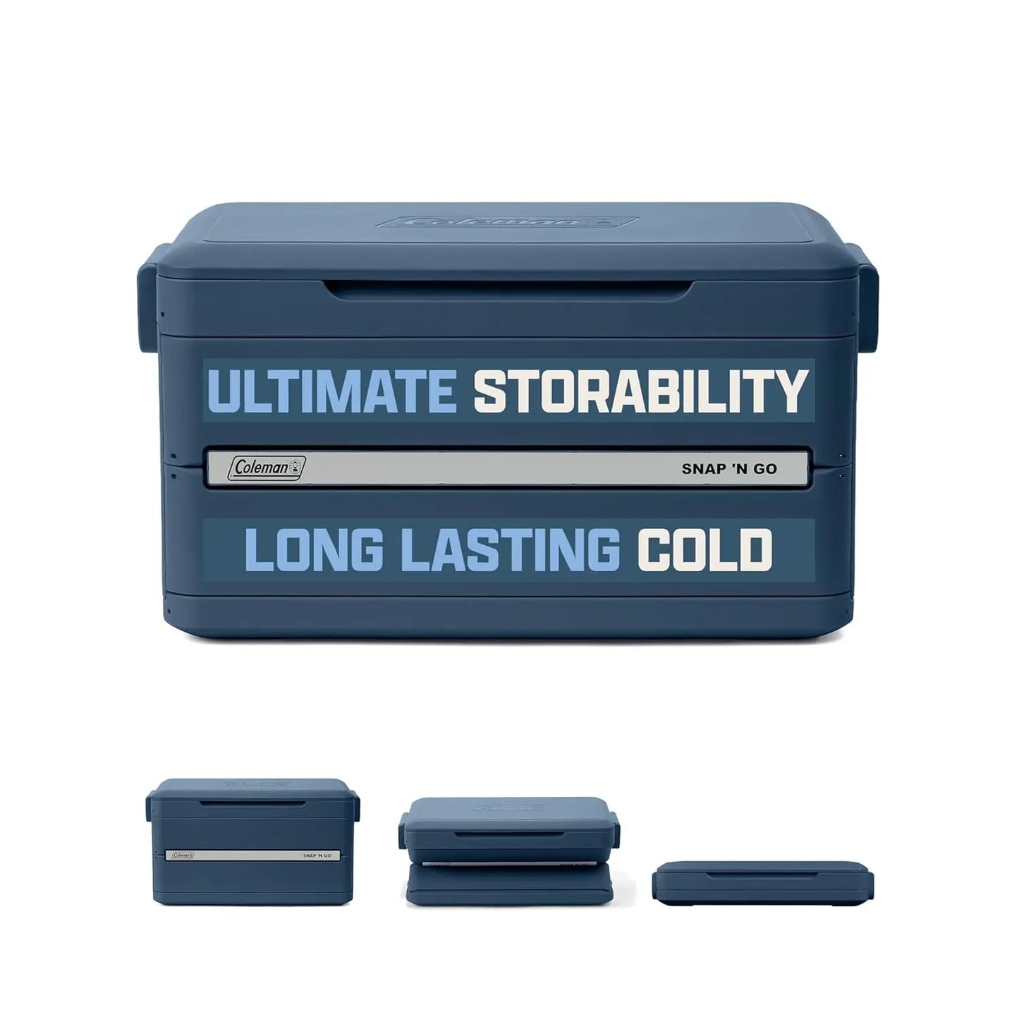 Snap 'N Go 35-Quart Collapsible Hard Cooler, Portable Hard-Sided Cooler with Waterproof Removable Liner, Spacing-Saving & Quick
