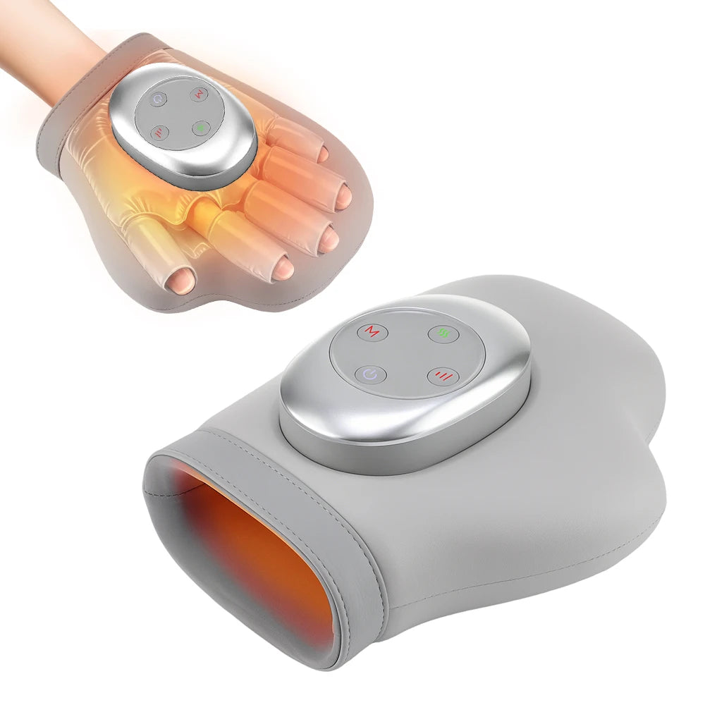 Airbag compression hand massage glove full product view