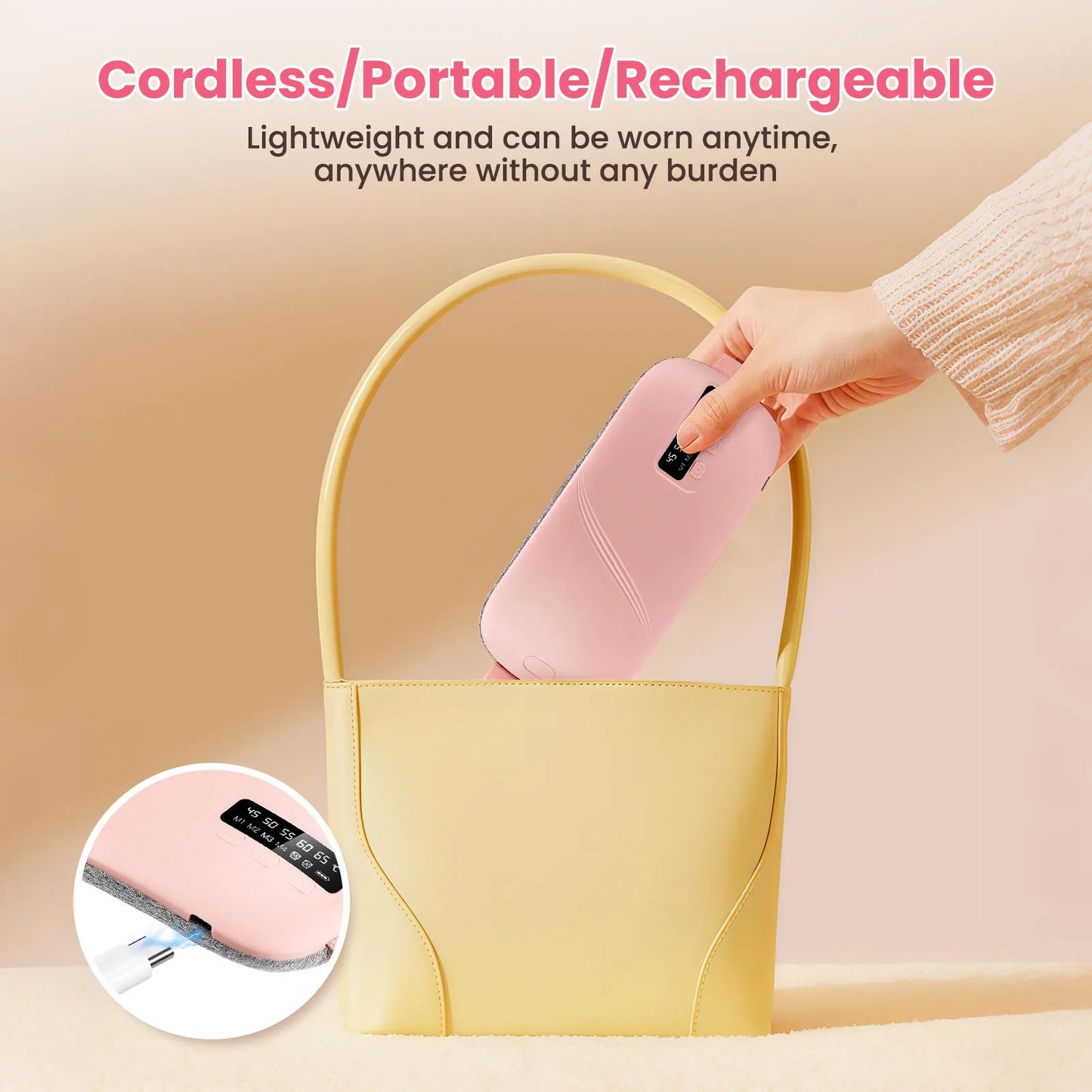 Heated waist warming belt intelligent vibration massage close-up