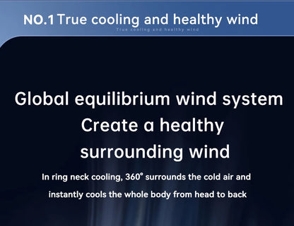 Portable Neck Fan 10000mAh Mini Bladeless Silent Neckband Fan USB Rechargeable 3 Speeds Mute Wireless Electric Neck Cooler Fans