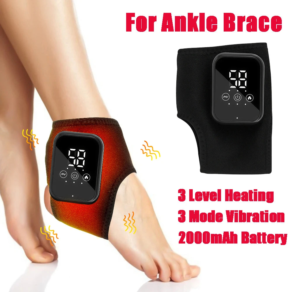 Heated ankle wrist brace cotton and ABS material close-up