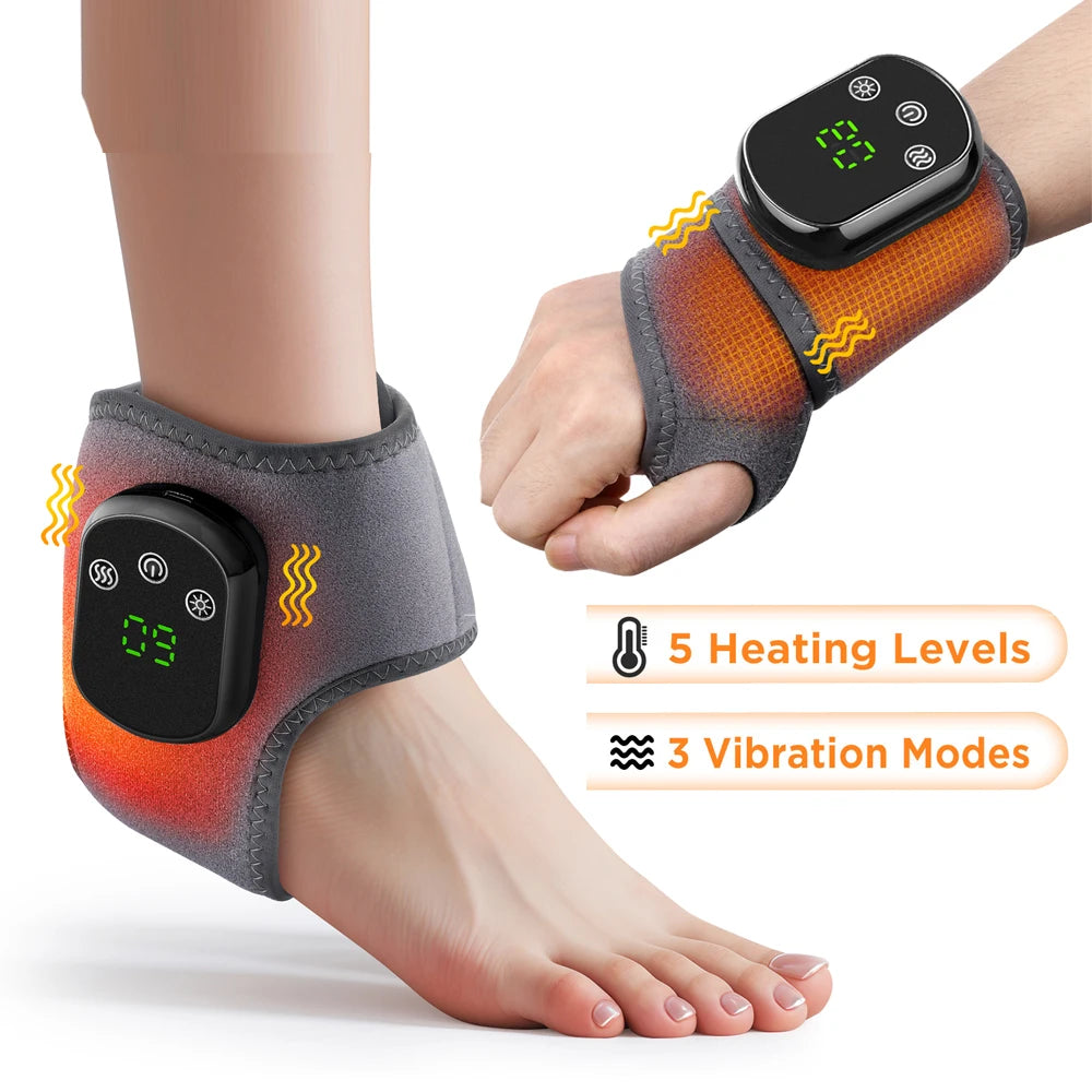 Heated ankle wrist brace full product view Ankle Brace style