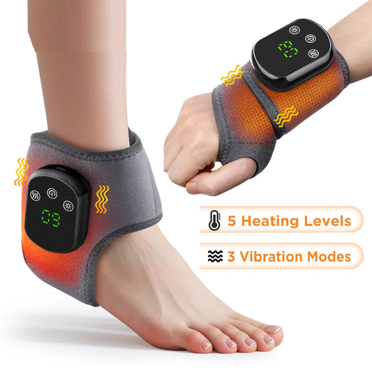 Heated ankle wrist brace full product view Ankle Brace style