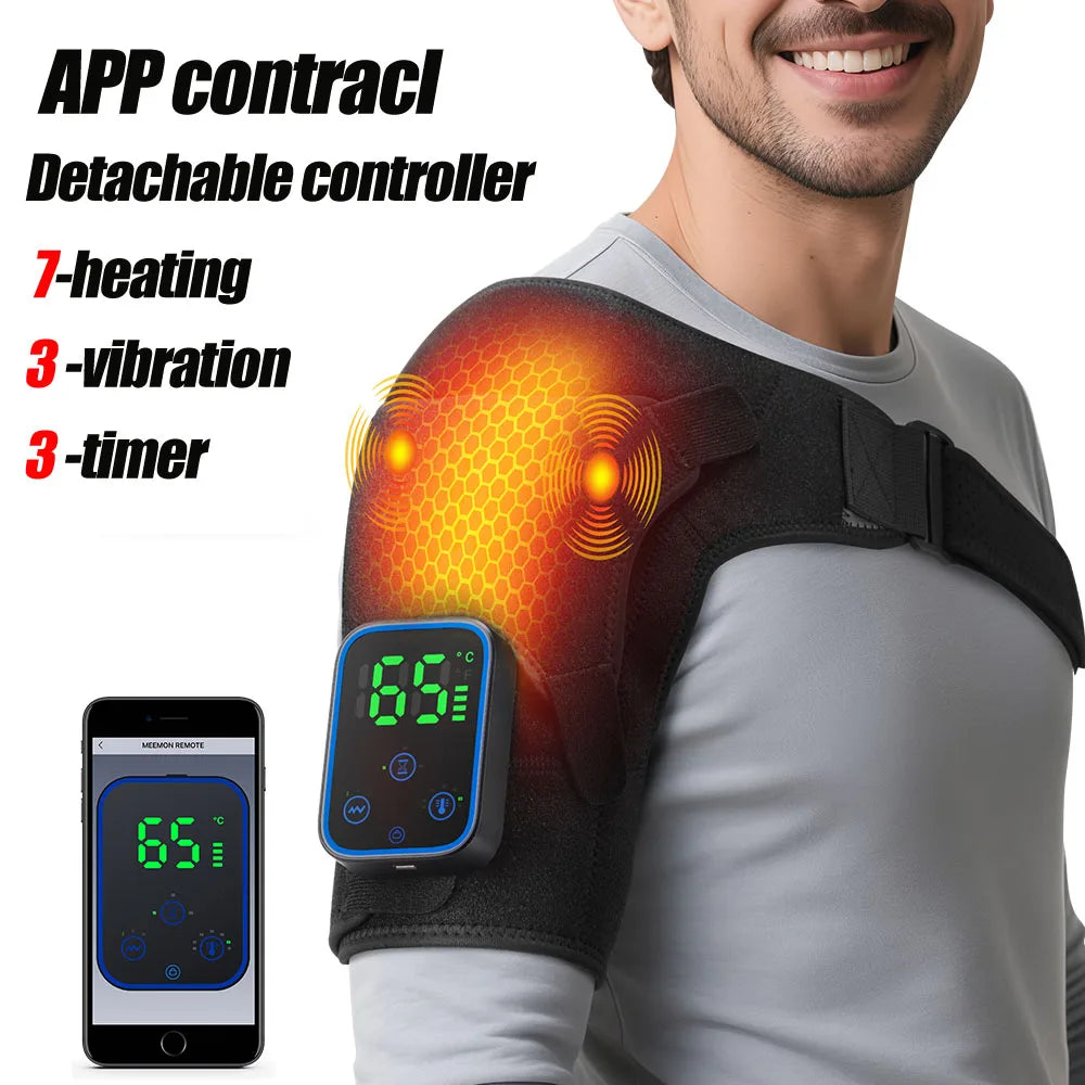 ThermoFlex Pro heated shoulder brace adjustable strap closure