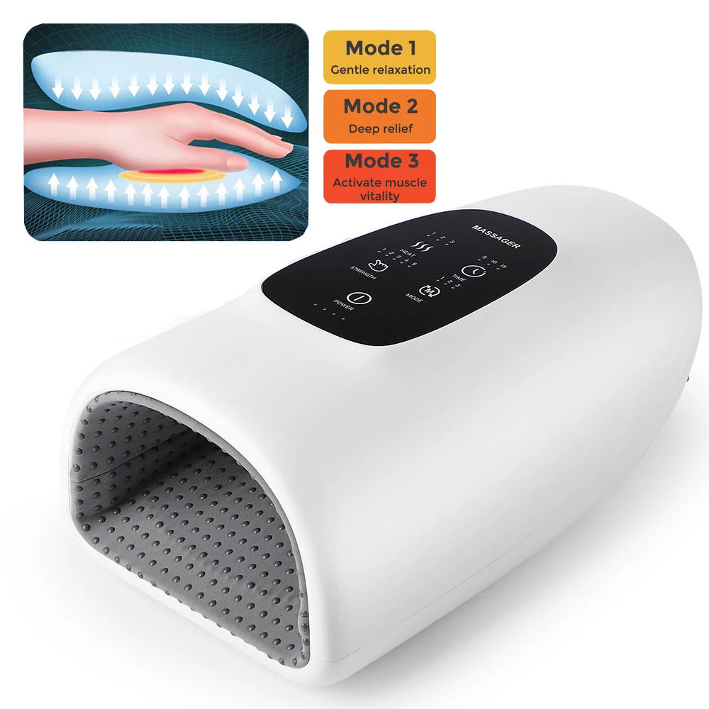 360 degree shiatsu hand massager with airbag compression full view