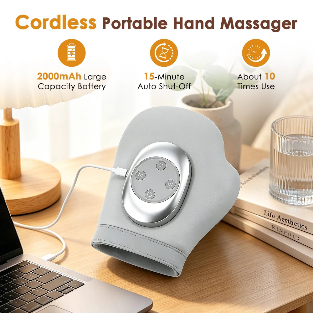 Hand massage glove packaging box and contents